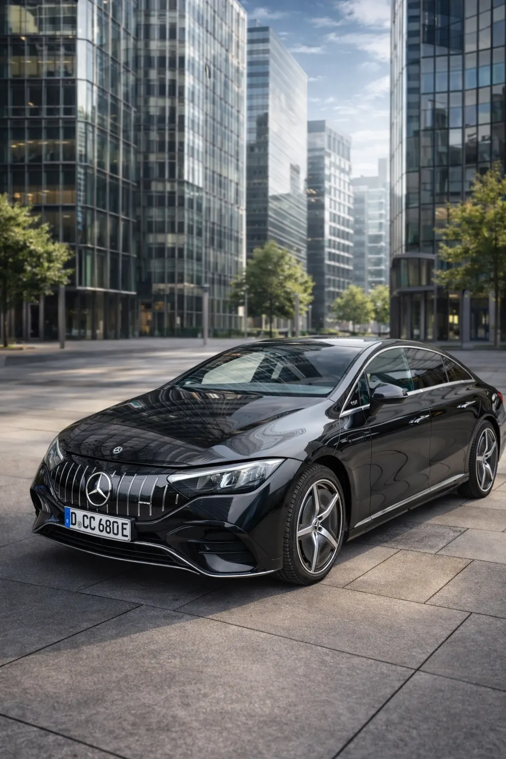 Mercedes EQE – elektrischer Chauffeurservice in Düsseldorf
